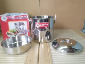 Rantang Tunggal SUS304 Stainless Steel: 14cm - 16cm Tebal Anti Karat / Zebra