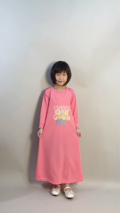 CF Kids Gamis Anak Perempuan Print DTF Good Day Baju Muslim