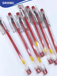 GREEBEL Pulpen Ballpen Pen Gel | GP-506 HI-TECH 0.5 RED 12 PCS | Pulpen Gel Greebel Pena Bolpen Bolpoin Gel