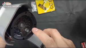 False surveillance bullet camera with LED lights for indoor and outdoor use