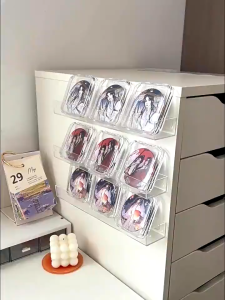 Kotak penyimpanan dinding dipasang Wall Mounted Storage Box For Figures Showcase Clear Acrylic Blind Box Display Dust Display Proof