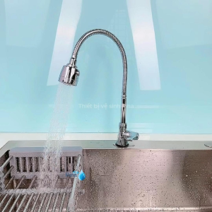 VÒI ĐA NĂNG Vòi nước rửa chén bát lạnh xoay 360 ống bẻ 2 chế độ nước Rina RN6019 thân đồng thau xi bóng cao cấp
