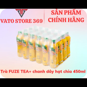 Trà chanh dây và hạt chia FUZETEA+ chai 450ml