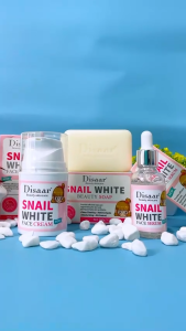 【BPOM & ORIGINAL】Snail White Nicotinamide Disaar Whitening Facial Cream 60g – Krim Pencerah Wajah – Mengandung Nicotinamide Untuk Menghambat Produksi Melanin Berlebih Sehingga Mencerahkan Kulit Allantoin Meremajakan & Melembapkan Kulit