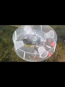 Soft Silicone Fishing Cage Fishing artifact White Net Cage Fish Cage Shrimp Cage Catching crabs Catching Shrimp