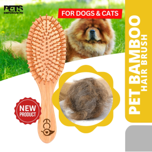 Pets Emporium Bamboo Pet Brush for Dogs and Cats: Gentle Powerful Eco-Friendly Grooming Solution