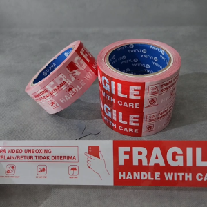 Lakban Fragile Unboxing Tajima 90YARDS Merah Putih Online Shop Video Unboxing