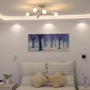 Lampu Gantung 6 / 8 Led E27 Minimalis Bahan Besi Untuk Lampu Gantung Plafon Ruang Tamu Modern