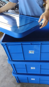 กล่องฝาล๊อก กล่องทึบมีฝาปิด รหัส 196-A ตะกร้าพลาสติก กล่องพลาสติกเก็บของเอนกประสงค์ ขนาด43x56x28 ซม. หนาคุณภาพดี ลังพลาสติก กล่องพลาสติก 43X56X28 - Lazada