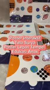 Poster Interaktif - Poster Lepas Tempel Tata Surya - Poster Lepas Tempel Edukasi Anak / B B