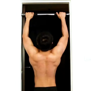 【 Adjustable 73-125cm 】 Black household horizontal bar no punching door frame pull-up device fitness equipment anti slip silent load-bearing capacity of 300 pounds