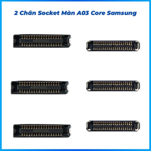 Bộ 2 chân socket màn hình trên main A03 core samsung