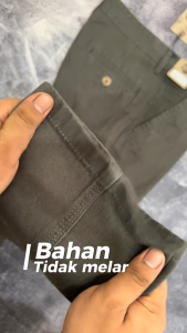 BENSBERCA Celana Panjang Pria Chino Polos Bahan Kanvas Model Reguler Gates Khaki
