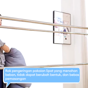 Jemuran Baju Dengan Rak Sepatu Stainless Steel Jemuran Pakaian Jemuran Hanger Portable