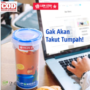 Lion Star Botol Gelas Minum KP-88 Klip To Keep 3003 (500 ml)