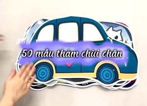 Thảm Lau Chân In 3D cao cấp họa tiết dễ thương Thảm kích thước 40x60cm đa dạng màu sắc đáng yêu