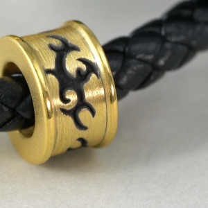 Chow Sang Sang 周生生 XL Charme Noir 999 Gold Charm - Courage 86641C for Men and Women (Bracelet Not Included)