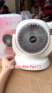 Quạt Tích Điện Mini Để Bàn Fan F3 Xoay 180 Độ Quạt Tích Điện Để Bàn Fan F3 Quạt Mini Sạc Quạt tích điện để bàn Fan F3 chính hãng giá rẻ Quạt Sạc Tích Điện Để Bàn Fan F3 Quạt Sạc Tích Điện Để Bàn Không Tiếng Ồn 23cm