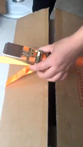 10 เมตร เข็มขัดรัดของ แบบมีตะขอ และไม่มีตะขอ สายรัดก๊อกแก๊ก สเตย์รัดของ เบลท์สายรัด ผลิตจากเส้นใยโพลีเอสเตอร์ (สายสีส้ม)