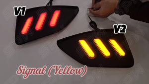 Perodua Myvi (2018-2021) MUSTANG Rear Bumper LED Reflector MG3 G3 DRL Daylight Running Signal Brake Light 2018 2019 2020 2021