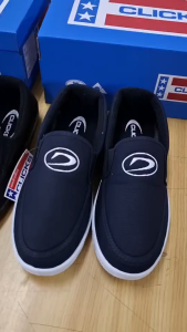 Clicks รุ่น KG-128 รองเท้าผ้าใบหญิงและชาย พื้นหนา มีกันน็อคด้านหลังนุ่มไม่กัดเท้า