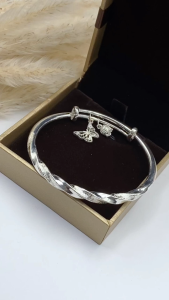 Lắc Tay Nữ Bạc Ta Nguyên Chất S99 Charm Hồ Điệp BẠC HIỂU MINH LTU620