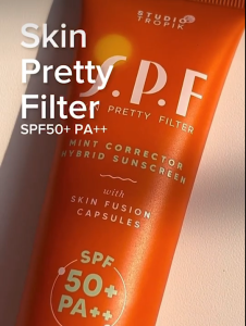 Studio Tropik SPF 50+ PA++ ( Peach / Mint ) | Sunscreen Wajah | Skin Pretty Filter [BPOM CERTIFIED]