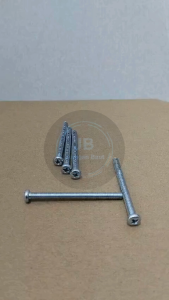 10 BUAH BAUT JP M5X60 PANJANG 6CM 6 CM OBENG PLUS M5 X 60 BAUD 5X60 5 X 60 MM 60MM PAN HEAD PUTIH GALVANIZ GALVANIS GALPANIS PITCH DRAT 0.8 SEKRUP SKRUP