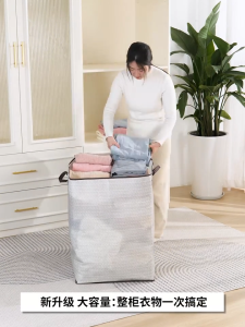 Non-woven Foldable Clothes Organizer Box With Cover Dustproof Double Zipper Clothes Storage