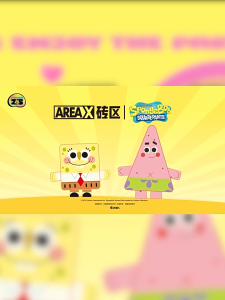 AREA-X Block AB0033-34 LED Wooden Casing Spongebob Patrick Cartoon Gift Decoration Building Brick Toy Boy Girl 海绵宝宝 派大星