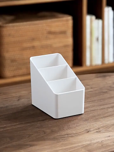 Japanese-Inspired Desktop Organizer with Drawer – Multi-Functional Office Stationery Storage Box