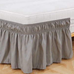 Elastic Bed Skirt Without Bed Surface 100% Polyester Bed Apron Bedspread Full Queen Size