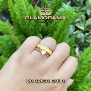 Glamorama Couple Rings: "Rodrigo" Engagement & Wedding Ring Set