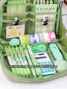 12 Layer Large Capacity Pencil Case Large Capacity Fabric Storage Pouch Gift Marker Zipper School Pen Pencil Cases Bags Bulk Stationery Supplies School Pencil Bag School Cases Multilayers Stationery Bag with Handle Zipper Pencil Pouch