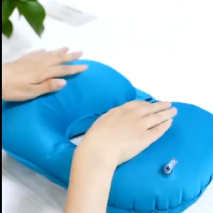 Bantal Leher U-Hooded Neck Pillow Perjalanan Berbentuk U Shape Foldable Tidur Siang Bantal Traveling Bantal Pillow Bantal Mobil