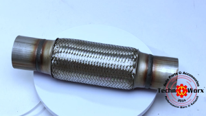 Flexipipe 12in Stainless Flexible Braid Pipe Exhaust Car FLEXI PIPE muffler Universal Anti Tension