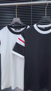 ÁO THUN CỔ TRÒN PHỐI VIỀN THỂ THAO CÁ TÍNH NỔI BẬT PHONG CÁCH TRẺ TRUNG MỚI MẼ DỄ MẶC PHÙ HỢP THỜI TRANG