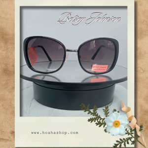 MK-010 Mắt kính thời trang Betsey Johnson BLACK METAL-TEMPLE SQUARE