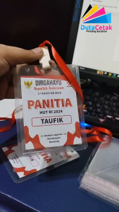 Name Tag PANITIA HUT RI | Name Tag Panitia 17 Agustus atau Event Custom (bisa pakai desain sendiri)