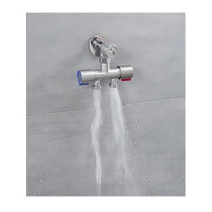 Van nước 2 cổng xả có điều khiển riêng van 2 cổng xả có điều khiển thông minh van nước 2 cổng inox cao cấp tiện dụng vòi nước 2 nhánh riêng biệt