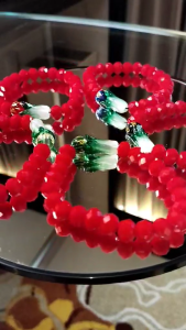 Lucky Red Bracelet Buenasuerte Lucky Charms with Pak Choy means HUNDRED YEARS OF GOOD WEALTH