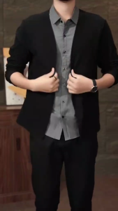 Áo sơ mi nam dài tay sự kết hợp mới lạ áo cánh với áo sơ mi - phong cách trẻ trung năng động - T27