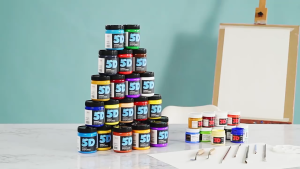 1pack Waterproof Acrylic Paint 100/300ML Non-toxic Metallic Color Pigment for Metal Wood Ceramic Statuary Coloring