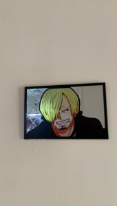 Cermin Dinding Karakter One Peace Sanji Dekorasi Kamar aesthetik 100% Kaca Cermin Minimalis