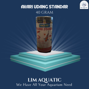 (BOTOL) AKARI UDANG STANDAR 40 GRAM / MAKANAN IKAN UDANG KERING 40 GR