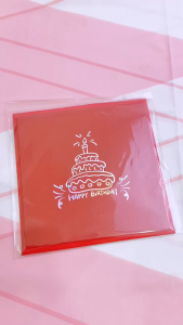 Kartu Ucapan Pop Up 3D Bentuk Kue Ulang Tahun  Ulang Tahun Happy Birthday Card Berwarna-Warni Kartu Ulang Tahun Hadiah Ulang Tahun Perlengkapan Pesta ptt