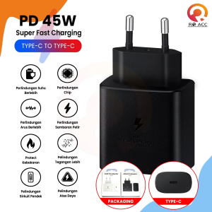 [RO ACC] PD USB C HEAD ADAPTER KEPALA CHARGER 45W SUPER FAST CHARGING 5A FOR SAMSUNG S21 ULTRA S21+ S20 A34 A54