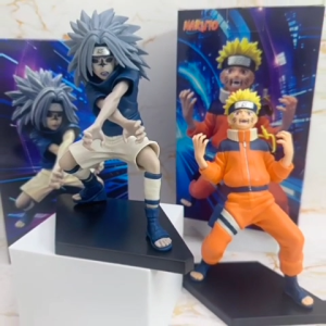 Action Figure BATTLE of NARUTO x SASUKE set isi 2 pcs - Miniatur Topper Kue Pajangan Mainan