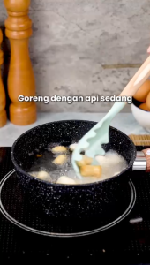 Pero Ruby Sauce Pan 16cm Biogranite with Wooden Handle / Saucepan Milkpan 16cm dengan Tutup Anti Lengket / Panci Susu / Panci MPASI Serbaguna