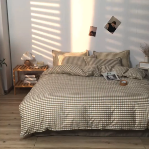 High Quality 4-in-1 Full Garterize Bedding Set: Double Queen King Quilt Cover